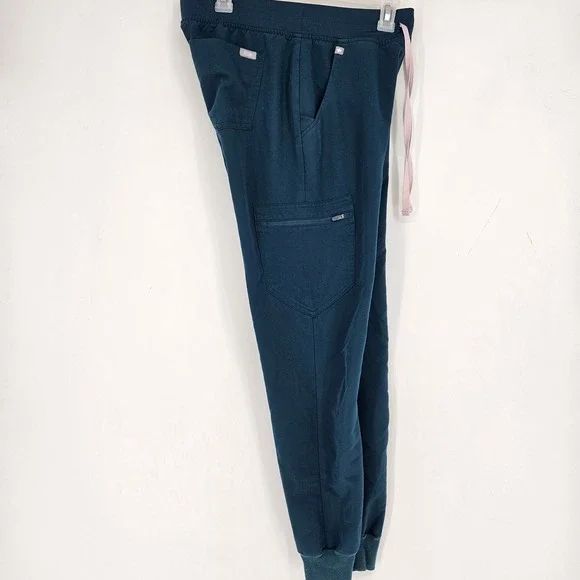FIGS Zamora Jogger Pants Womens Small Caribbean Blue Technical Scrub Uniforms - Picture 5 of 9